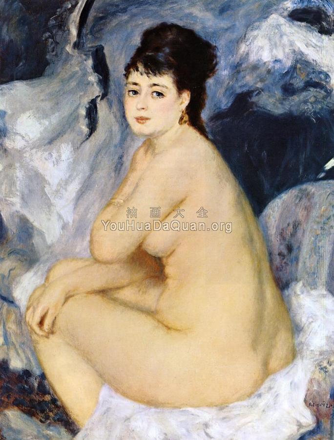 Nude Seated on a Sofa - 皮埃尔·奥古斯特·雷诺阿
